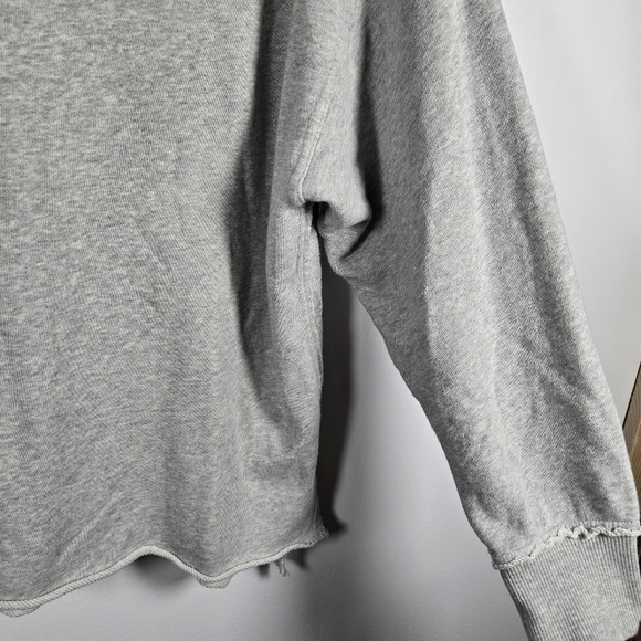 Aerie Wonder Good Energy Gray V-Neck Oversized Comfy Sweatshirt Size Medium - Picture 11 of 16